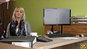 blonde loan babe endures intense sissy banging for cash