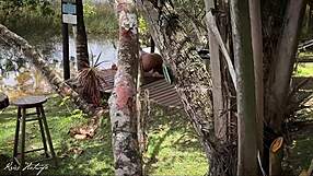 yoga slut wife pussy filled deep poolside flashing neighbors