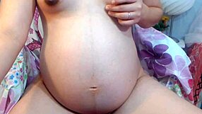 pregnant mizukiimoon flaunts horny boobs pussy on live cam show