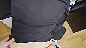 Fat French Mature Banged by Lover in Office Lingerie