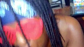Wow! Petite black teen's sloppy deepthroat facial cumshot caught on valentine's!!
