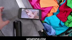 Stepmom's Huge Tits Make Me Horny She Notices My Hard Cock Bulge!