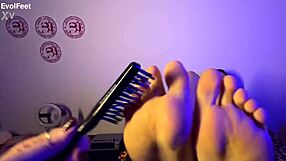 ravena's tickle torment has me choking on her feet... damn