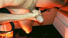 Latino Bodybuilder Moans Leaking Cum in Boxers Post-Gym Solo Jerk