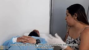 Doctora massages patient's huge cock till she begs for full rough ride