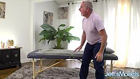 horny bbw alexxxis allure relaxes as masseur handles all the work