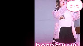 cute petite argentinian bonneyuwu teen lifts skirt on bed solo masturbates small tits beautifully sexy