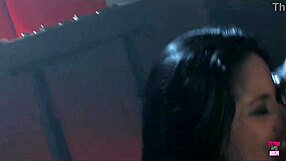 Huge Cock Drills Tattooed Brunette's Fake Tits in Doggystyle Deepthroat