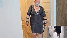 big ass bbw boss drops panties for janitor's pussy eating and fuck