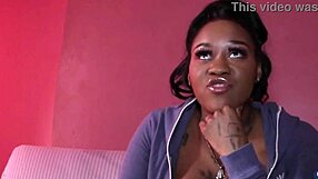 Big booty ebony milf shakes fat ass and huge tits in casting interview