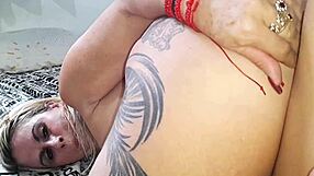 hey this cute curly milf milks my cock and swallows every drop