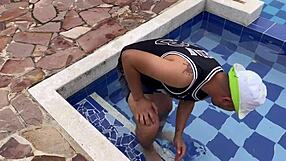 HORNY POOL GUY fucks me hard while husband away! part 1