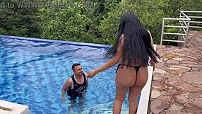 HORNY POOL GUY fucks me hard while husband away! part 1