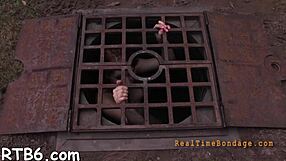 Pretty babe bound for rough facial punishment?