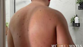 i caught my big tits brunette wife fingering shaved pussy in shower now creampie time