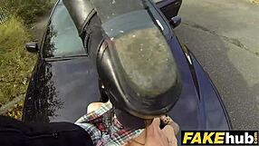 Fake Cop Rips Clothes Off Big Tits Cyclist with Sweet Ass in Forest