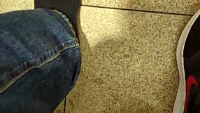 Watch me stroke monster cock in public toilet?