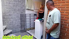 Ines Ventura Catches Employee Jerking Off And Fucks Him!