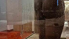 hungarian pornstar teases big black cock in budapest shower solo