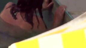 Aroused stepmom masturbates with stepson on beach creampie