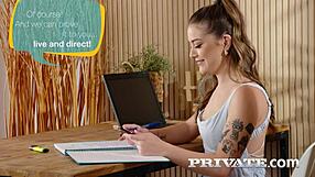 Agatha Shay takes first anal pounding in gangbang creampie orgy