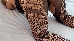 Sexy Latina's Huge Ass In Sheer Pantyhose Destroyed Doggystyle At Hotel By Big Cock