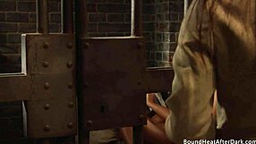 lesbian slave sniffs mistress panties while fingering to squirting climax