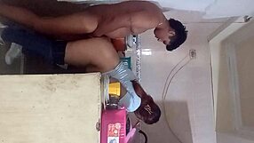 getting intimate with her in the kitchen her husband almost caught us