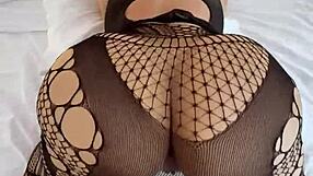 Sexy Latina's Huge Ass In Sheer Pantyhose Destroyed Doggystyle At Hotel By Big Cock