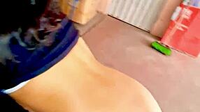 Sobrina's perfect athletic ass bent over fucked hard in Monterrey garage public taboo