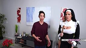 Annie King as Nun in Freeuse Mom Parody Gospel Fantasy