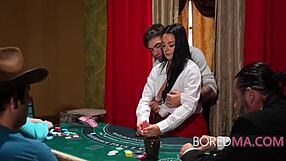 mommy payton preslee's pierced pussy takes casino dealer's nasty monster load