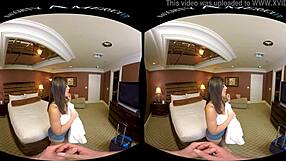 Naughty America's Big Tits Pornstar Rides in Hotel Lingerie POV