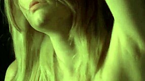 what if chained beauty in costume fingers her shaved pussy wildly?!