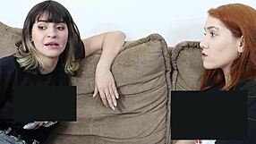 CHUBBY REDHEAD ASS GAPED HARD BY HUSBAND WHILE WIFE WATCHES HORNY