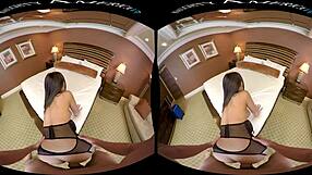 Naughty America's Big Tits Pornstar Rides in Hotel Lingerie POV