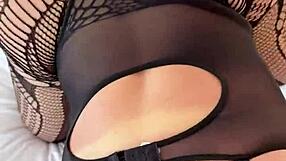 Sexy Latina's Huge Ass In Sheer Pantyhose Destroyed Doggystyle At Hotel By Big Cock