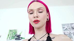 skinny ukrainian daniela ray gaps ass on bbc double penetration heels piercing