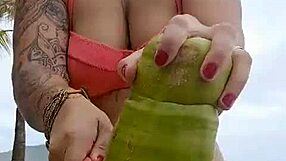 flashing my huge beach pussy with fake excuses
