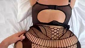 Sexy Latina's Huge Ass In Sheer Pantyhose Destroyed Doggystyle At Hotel By Big Cock