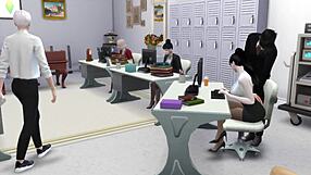 two perverts bent over for mistresses' anal punishment and cumshots