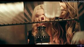 Horny Lesbians Cage Fuck with Pussy Licking Squirting