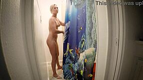 kristi love skinny blonde slut spies wet tits in shower bath