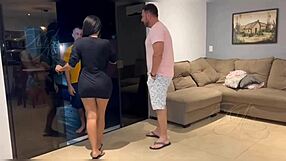 we welcomed this swing couple newbie friends for hot wife swap and pussy licking orgy