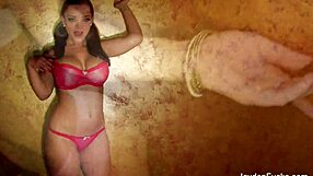 Jayden Jaymes tells busty lesbians to grind pussies on gold wall now
