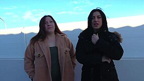 lily meets sabrina for wild curvy french ffm threesome