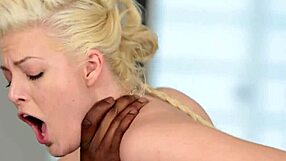 BLONDE TEEN TUGS AND SUCKS MASSIVE BLACK COCK BEFORE FACIAL CUMSHOT