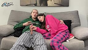 i love watching my little stepsis jerk off my big dick in this hot handjob cum compilation