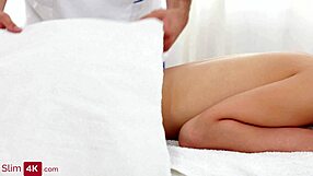 Curvy babe moans from sensitive pussy massage fingering