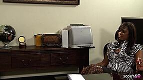 Ebony Boss Seduces Boy For Office Interracial Anal Doggystyle Cowgirl